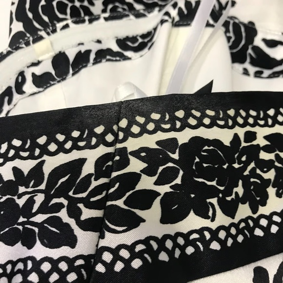 White House Black Market Dress Womens Floral Satin Strapless Cocktail Party - Picture 4 of 9